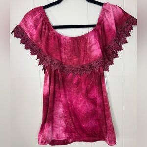 NWT! Almost Famous Tie-Dye Boho Sleeveless Top Womens Small